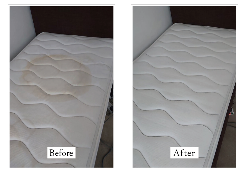 台南 退租清潔|床墊 前後對比—床墊與髒污清除、地面復原